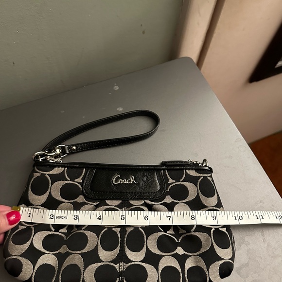 Coach Black Jacquard Wristlet - Picture 4 of 5